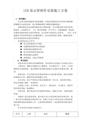 显示屏施工方案