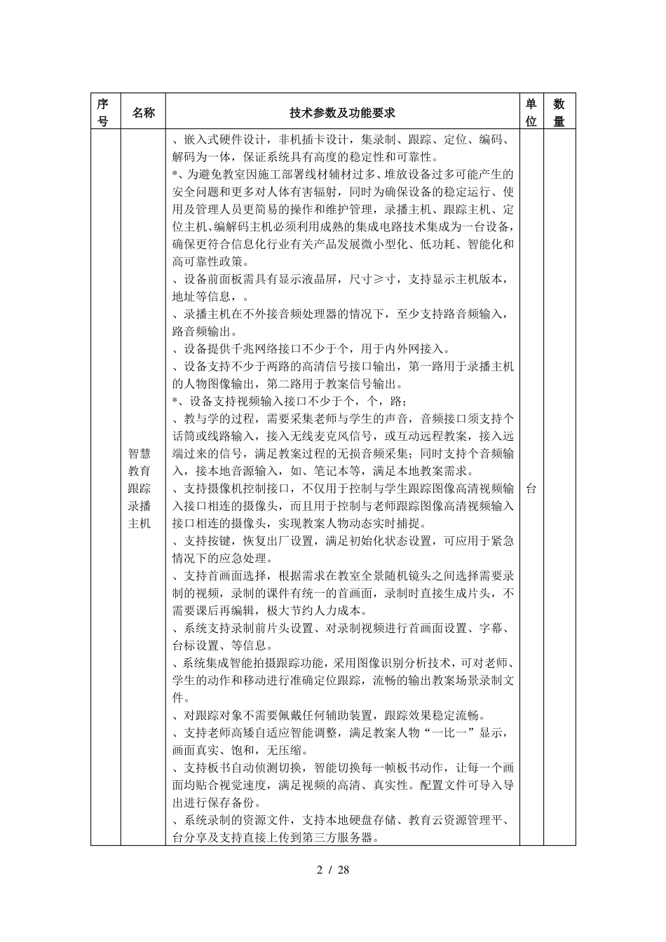 智慧教室技术参数及功能要求_第2页