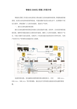 智能化自动化采煤工作面介绍百度文库上传