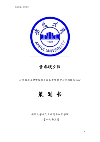 暑期社会实践策划模板