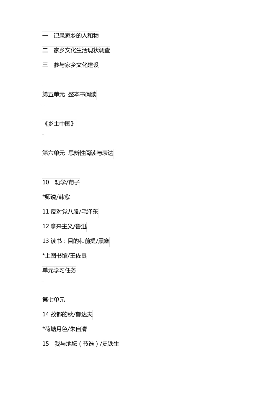 最全最新!高中语文新教材必修、选择性必修目录汇总_第3页