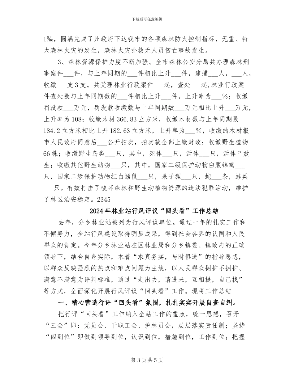 2024年林业站林业工作总结_第3页