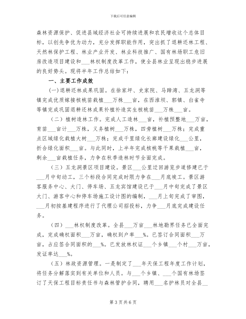 2024年林业管护站站长工作总结_第3页