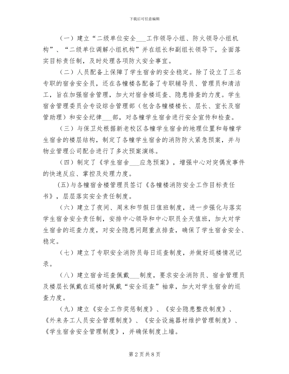 2024年某中学宿舍安全管理总结_第2页