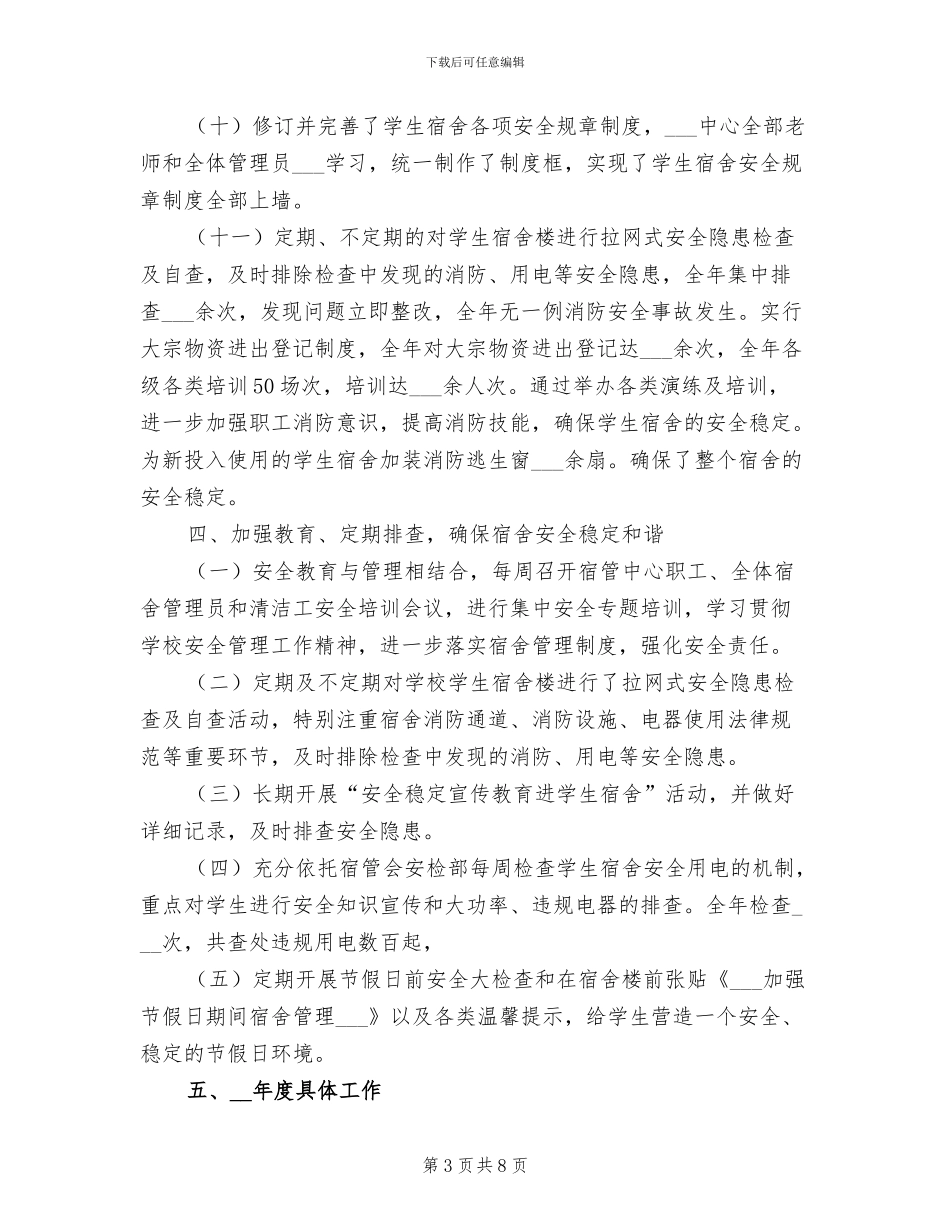 2024年某中学宿舍安全管理总结_第3页