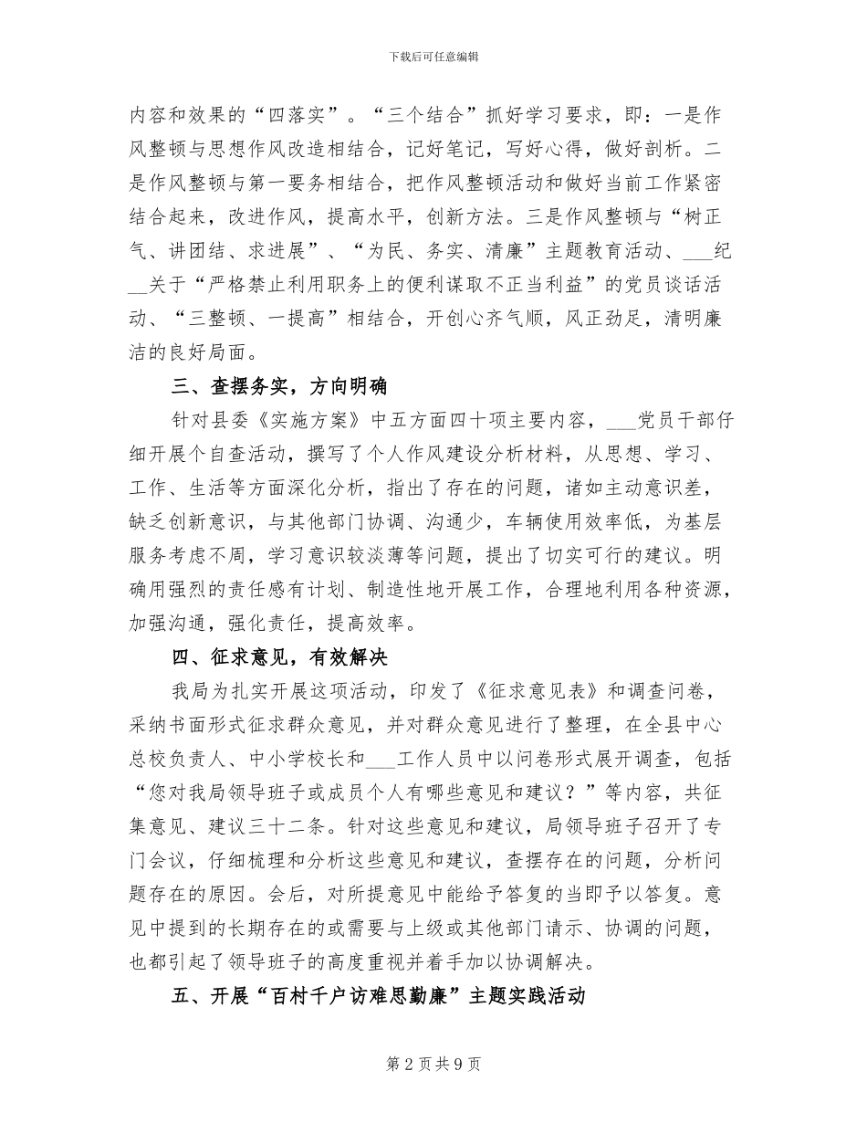 2024年某局作风整顿工作总结_第2页