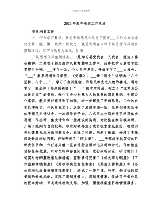 2024年某年档案工作总结