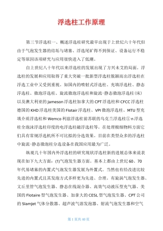 浮选柱工作原理