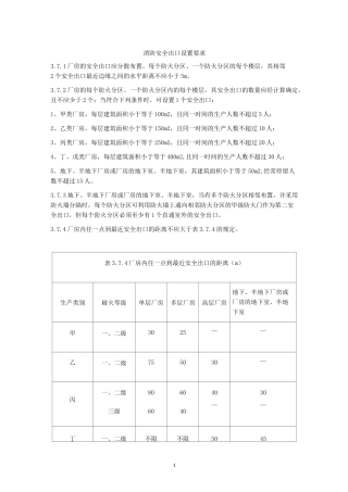 消防安全出口设置要求