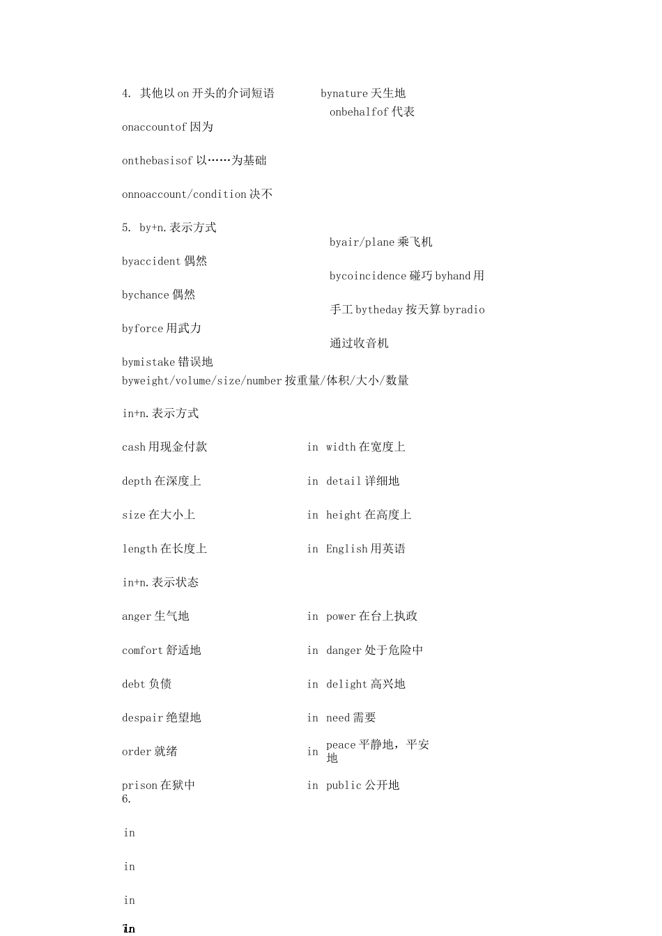 高考常考的类介词的固定搭配_第2页