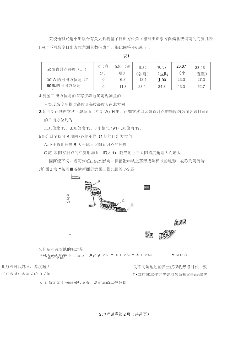 2021江苏省新高考适应性考试地理试题_第2页