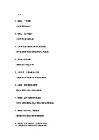 老中医：中药方剂速记口诀