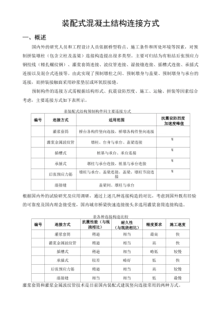 装配式混凝土构件连接方式(装配式调研课题)