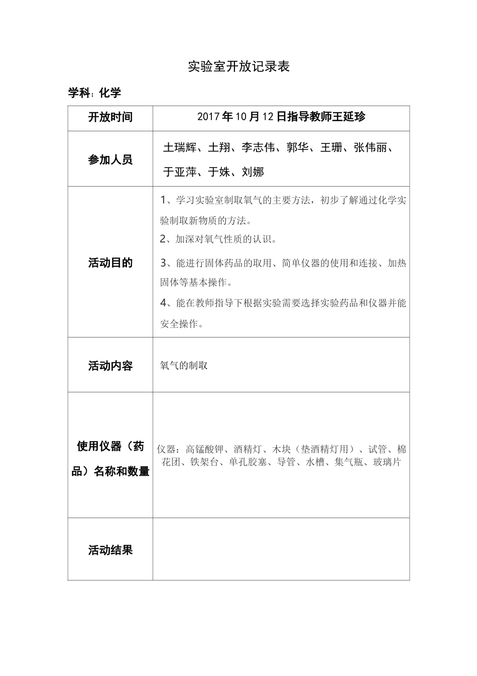 化学实验室开放记录表_第3页