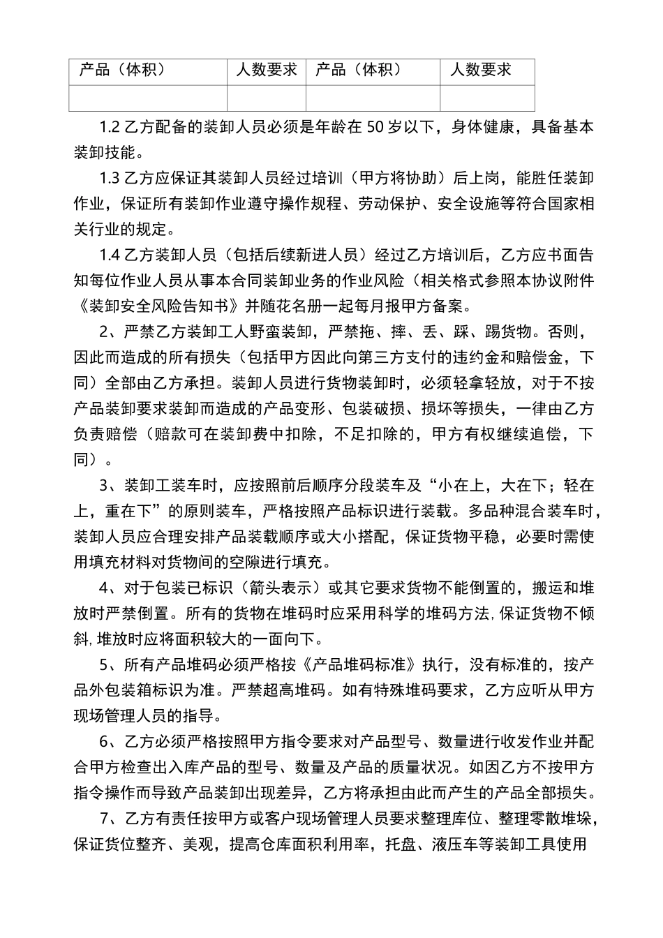 装卸业务承包协议合同_第2页