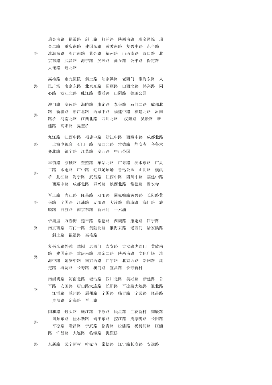 上海公交车线路一览表_第2页