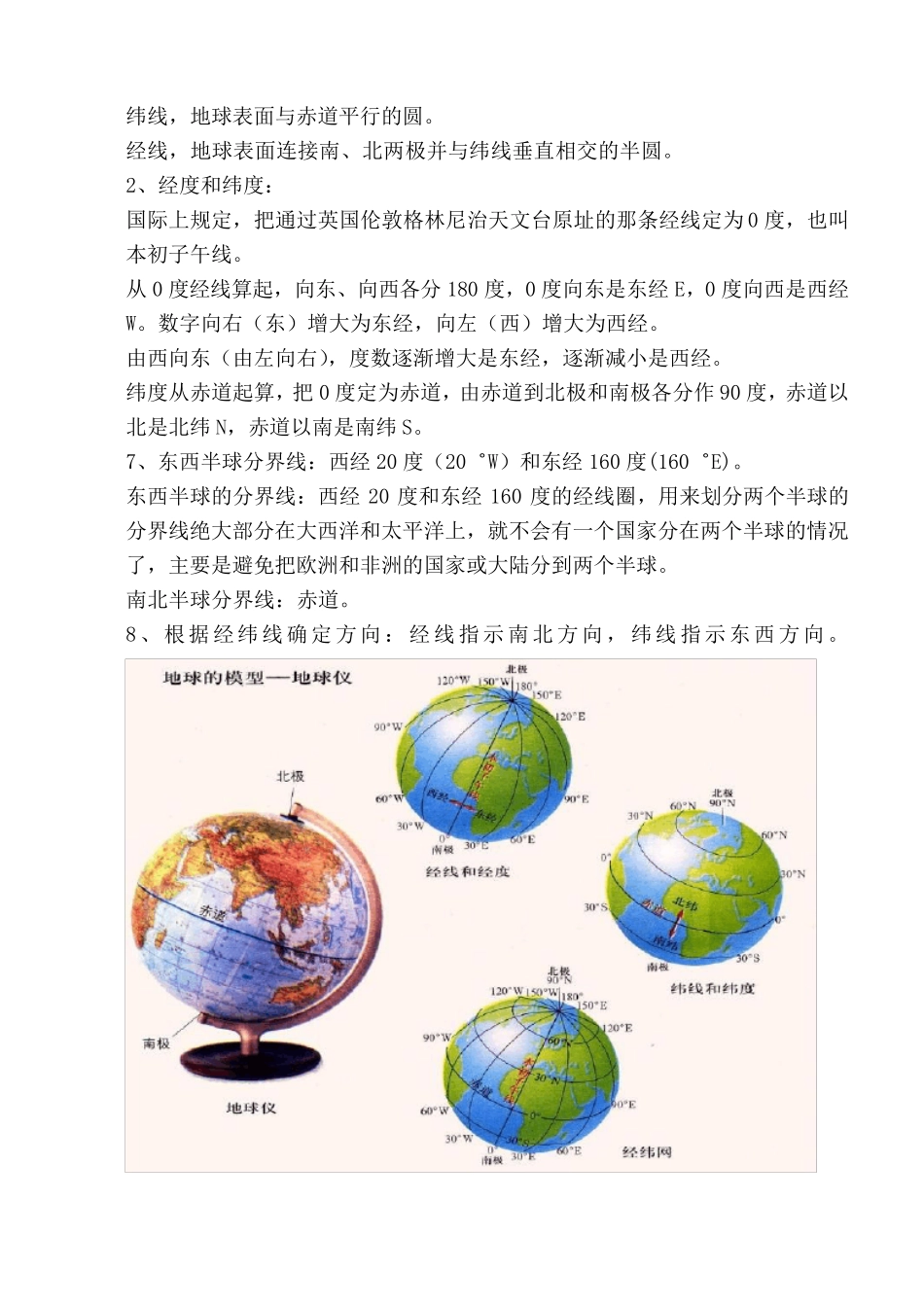 上海初中地理会考知识点汇总——六年级第一学期牛津版_第2页