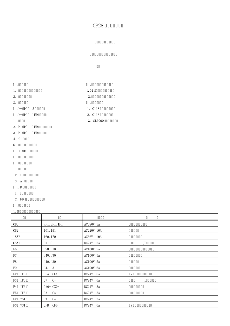 上海华升富士达电梯CP28使用手册_第1页