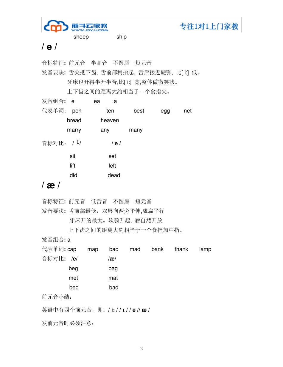 上海小学英语音标完整教材_第2页