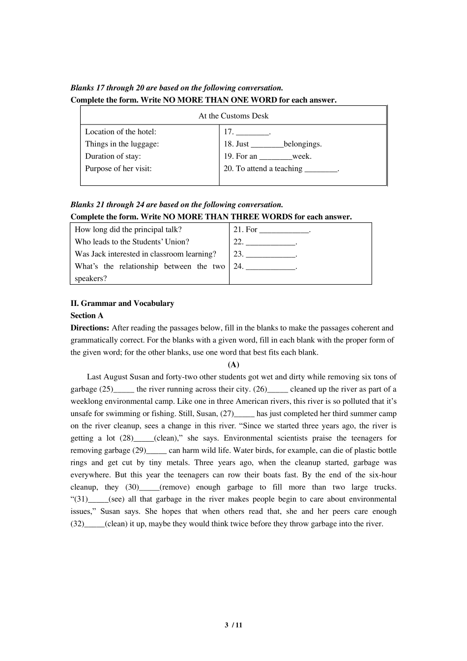 上海市普陀区2014届高三英语一模试卷(含答案及听力文字)_第3页