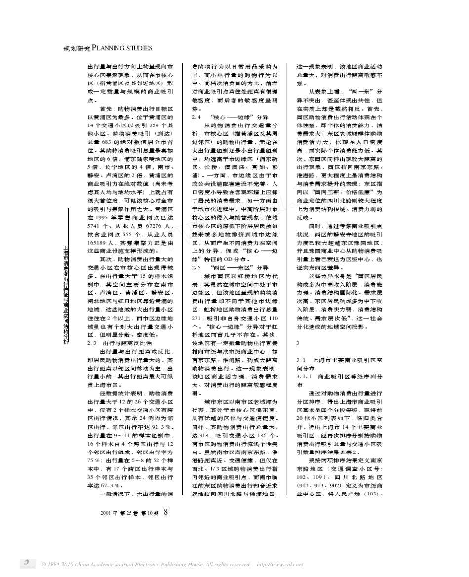 上海市消费者出行特征与商业空间结构分析_第3页