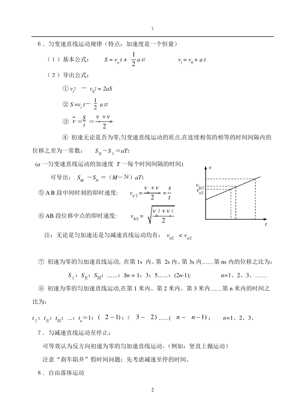 上海市高中物理知识点总结_第2页