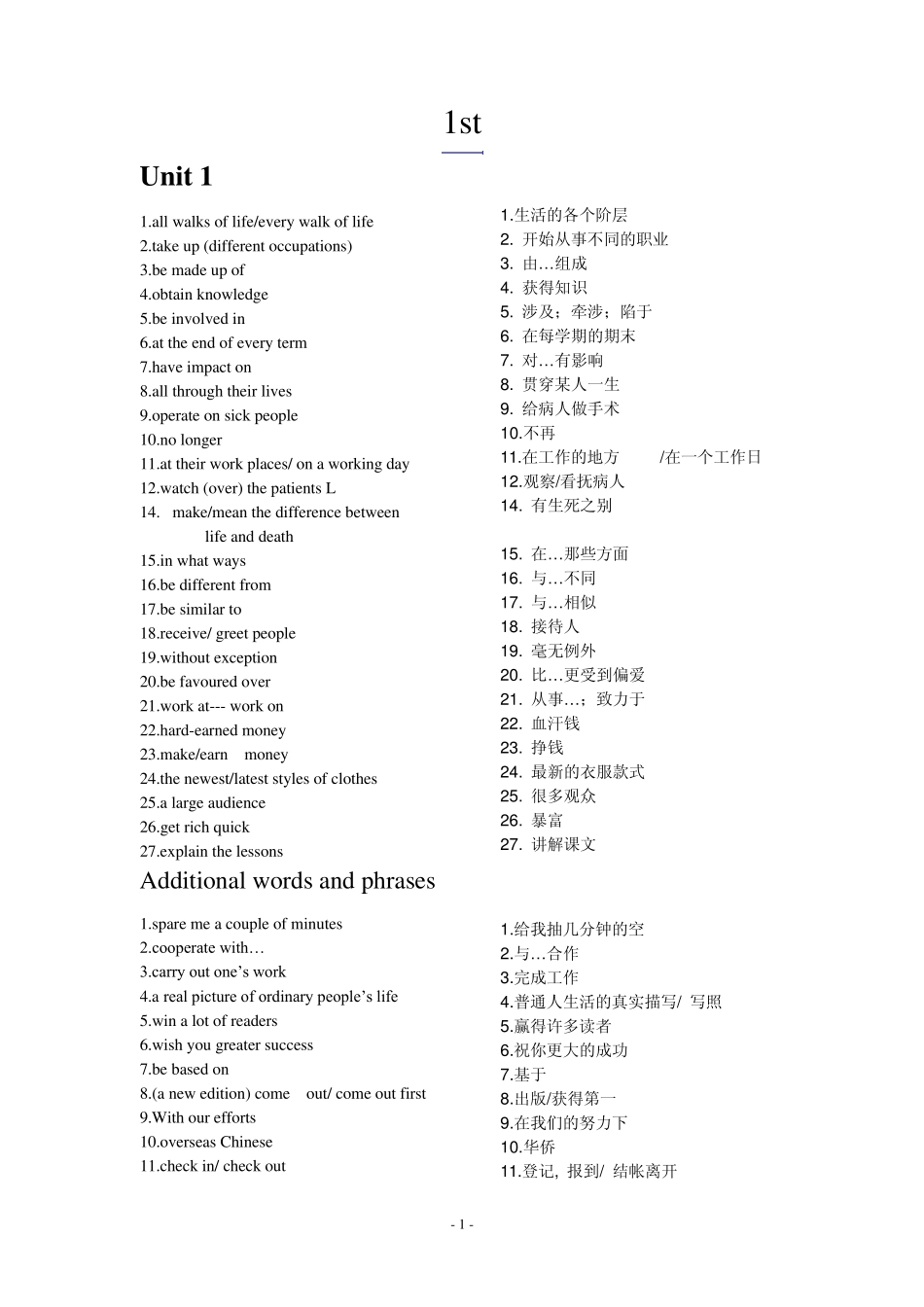 上海新世纪英语单词和词组_第1页