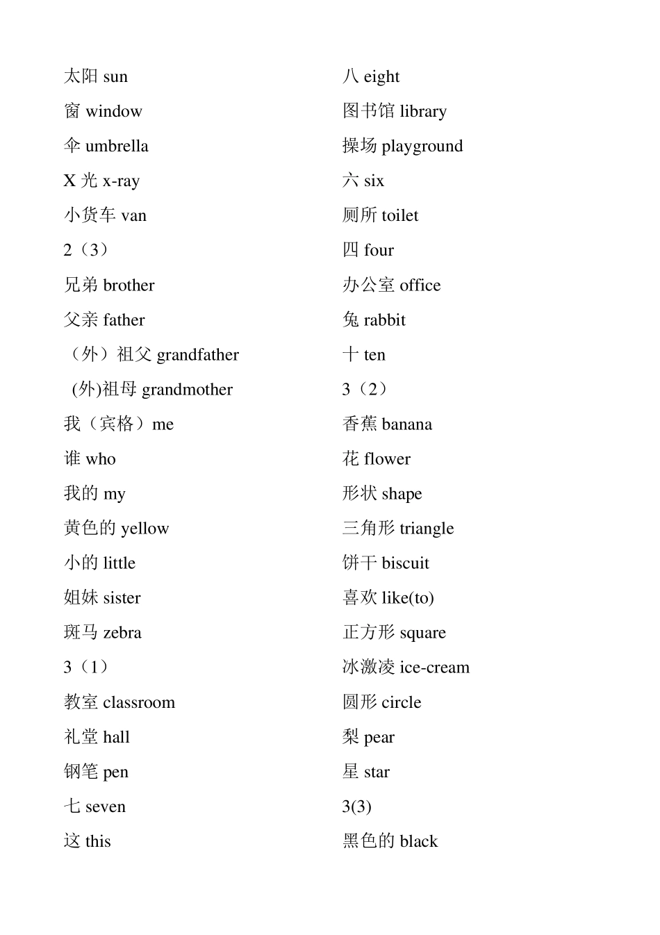 上海版牛津英语三四年级单词表_第3页