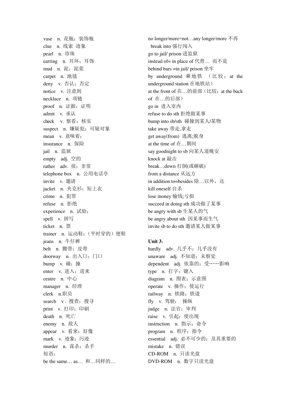 上海版牛津英语八年级上册单词与短语_第2页