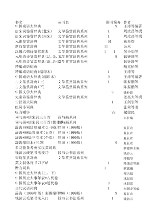 上海辞书出版社书目(文教类)