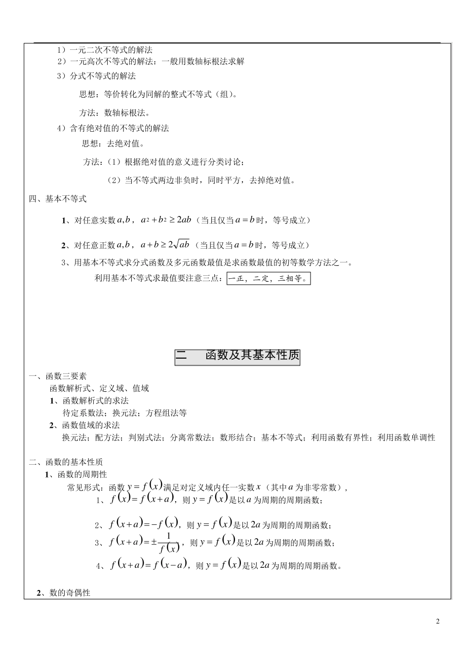 上海高中数学知识点梳理与巩固复习)_第2页