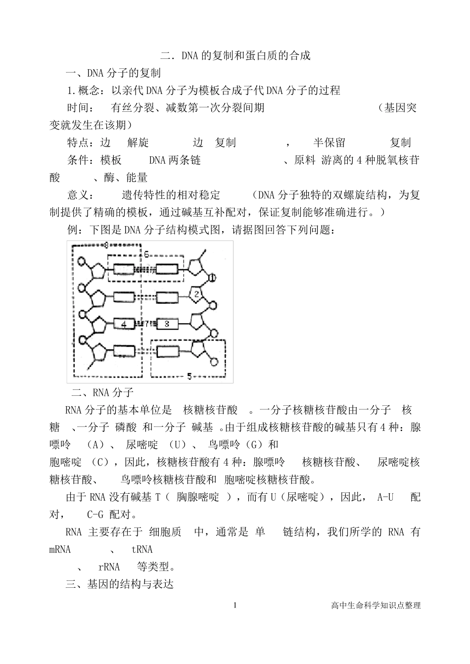 上海高中生物会考知识点整理_第1页