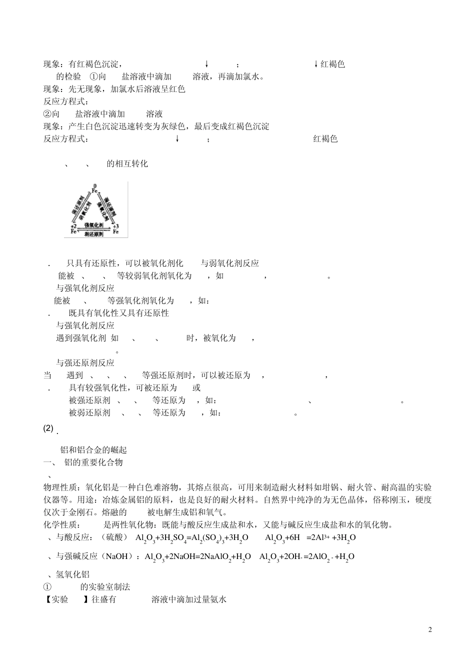 上海高二化学第一学期知识点整理_第2页