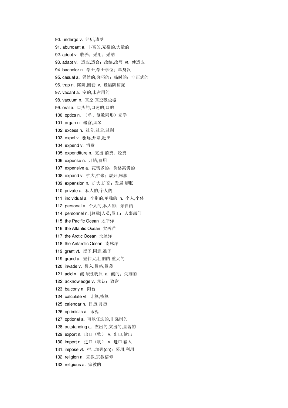 上海高考英语高频词汇总和_第3页