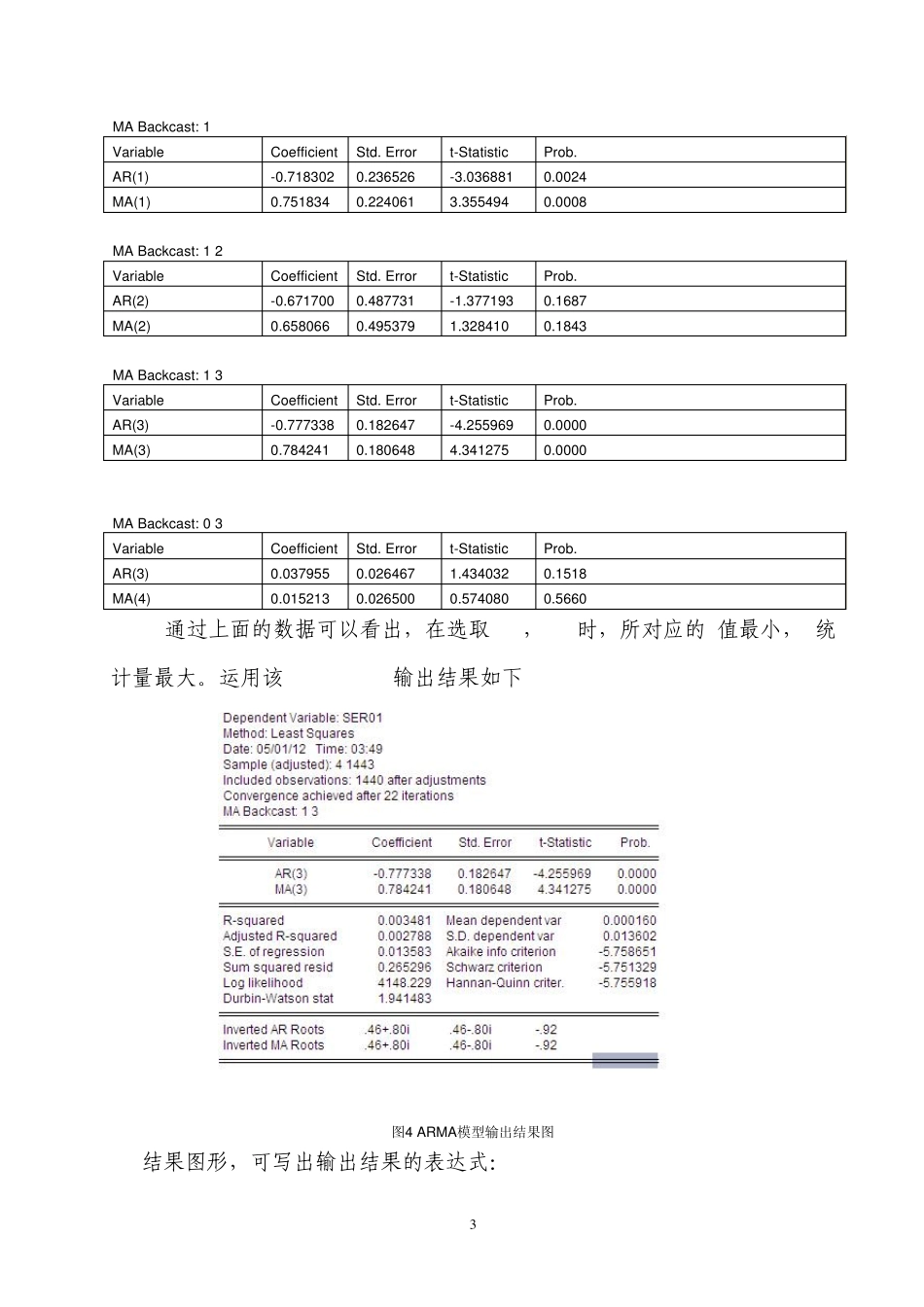 上证指数收益率ARCH效应分析_第3页