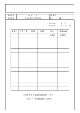 不合格品处理管理办法新1