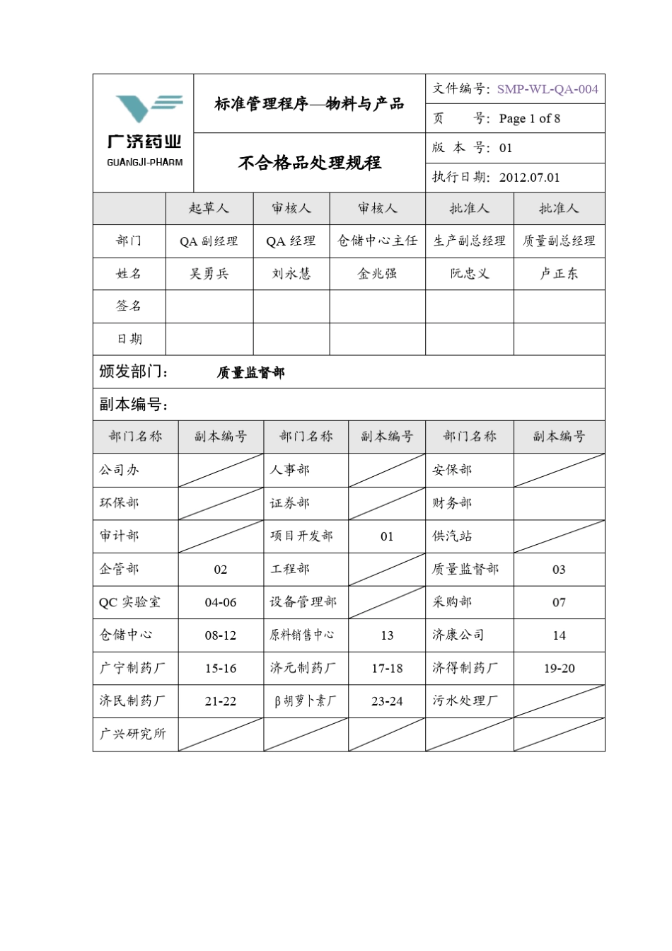 不合格品处理规程终_第1页