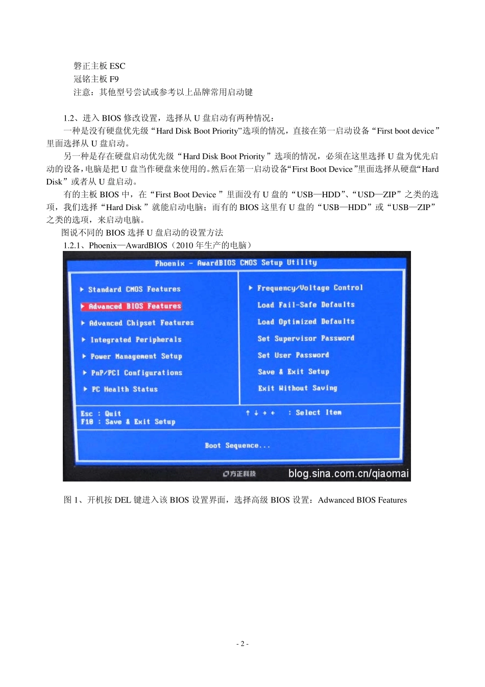 不同主板BIOS设置U盘启动的方法_第2页