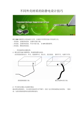 不同外壳材质的防静电设计技巧