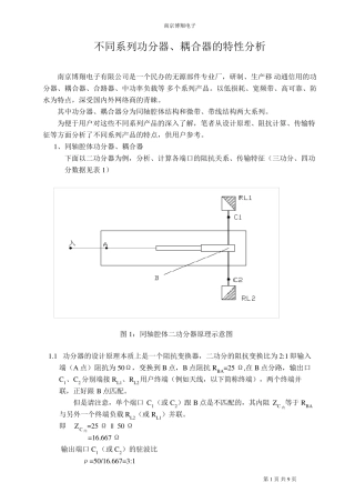 不同系列功分器