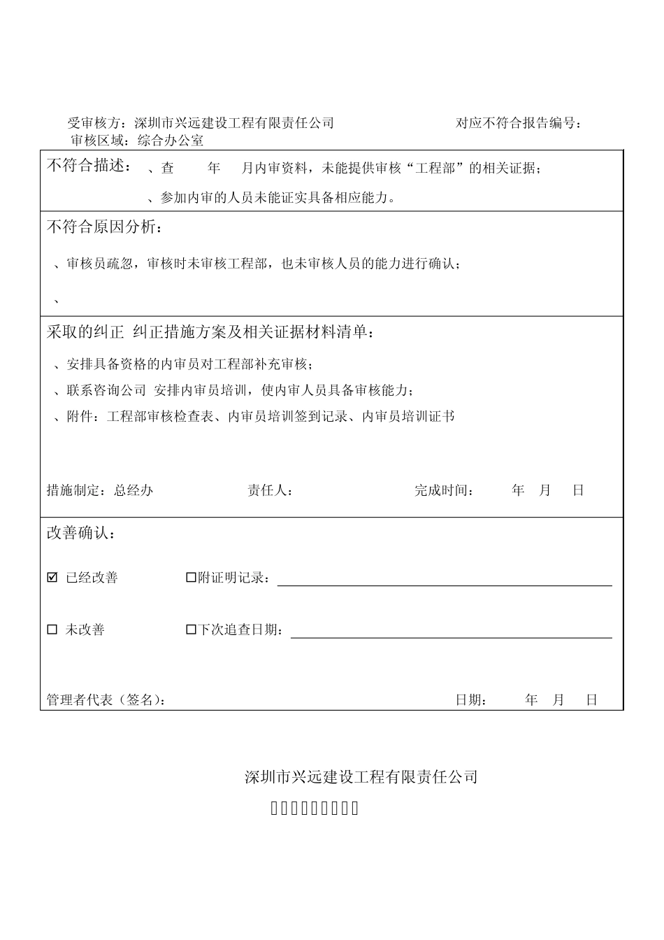 不符合原因分析报告兴远建设_第3页