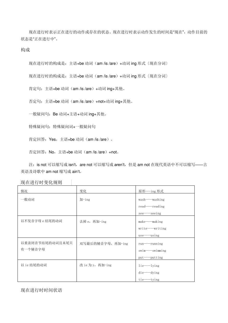 不能用于现在进行时和现在完成进行时的动词归纳_第3页