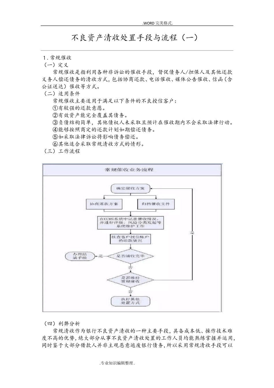 不良资产清收处置手段及流程_第1页