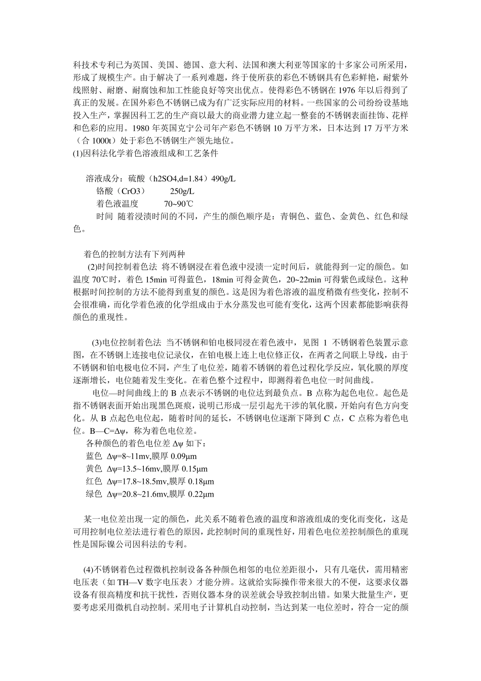 不锈钢化学着色彩色技术与工艺流程_第2页