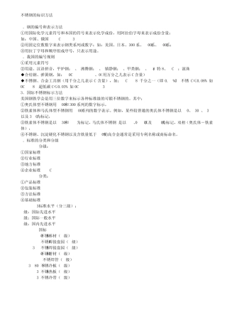 不锈钢的标识方法