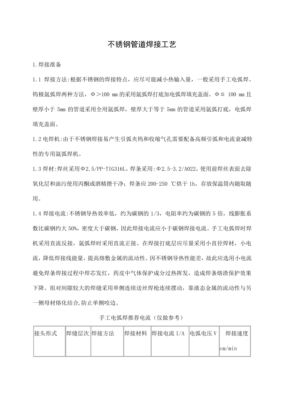 不锈钢管道焊接工艺_第1页