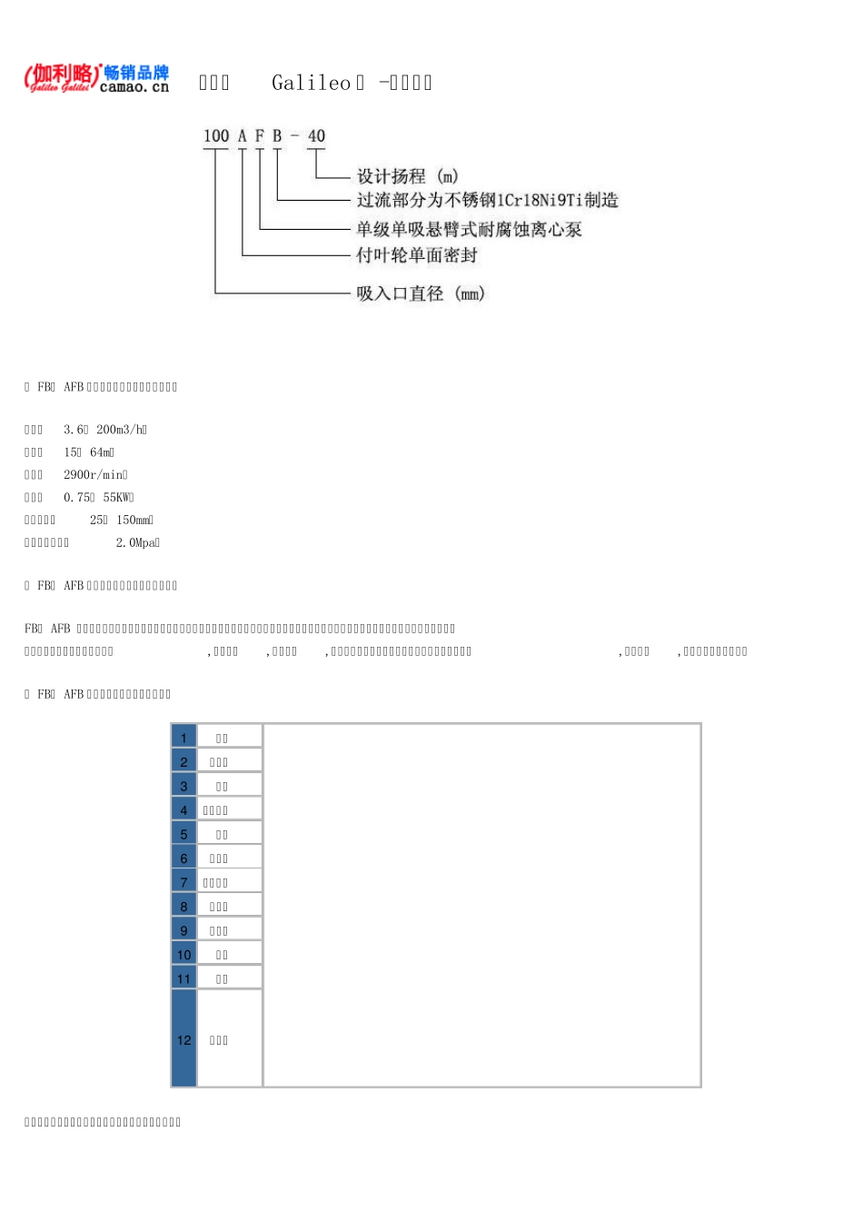不锈钢耐腐蚀泵型号及参数_第2页