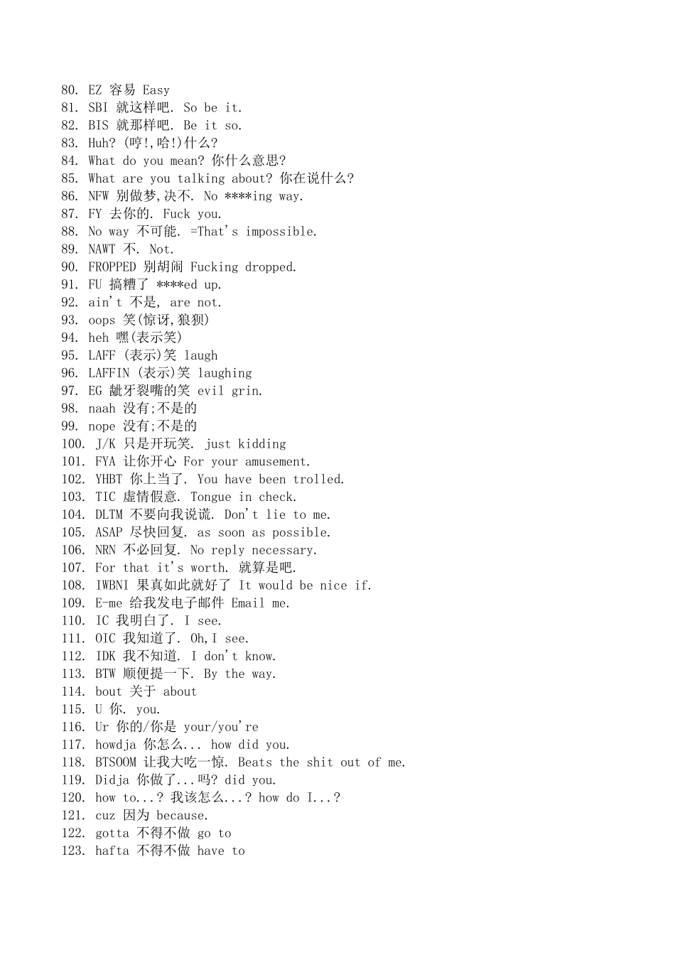 与外国人聊天常用缩略词_第3页