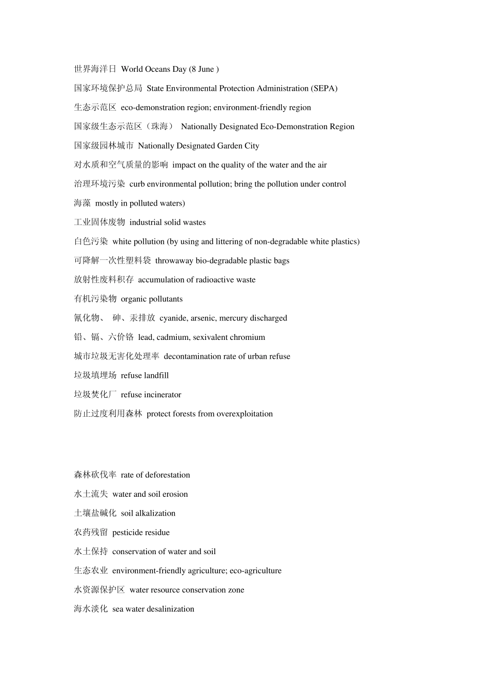 与环保有关的英文单词_第2页