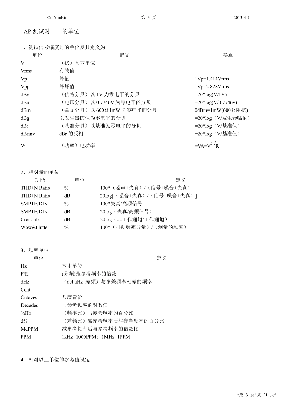 专业功放主要指标性能测试_第3页